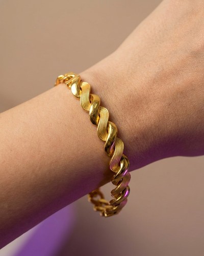 22 Ayar Altın Bileklik Paksoy Modern Tasarım 12.92gr 19 CM Kadın - B00963