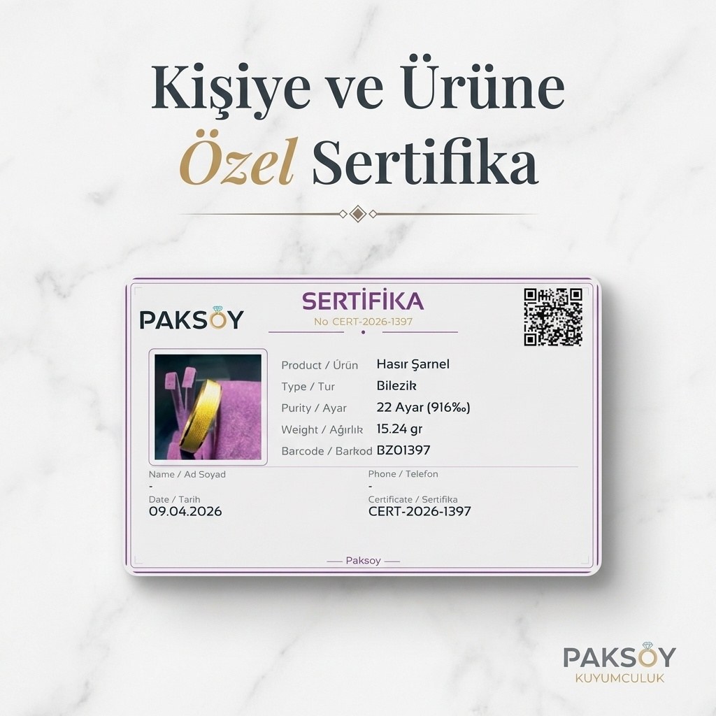 Ajda Altın Bilezik 15 gr 22 Ayar Yatırımlık İşçiliksiz