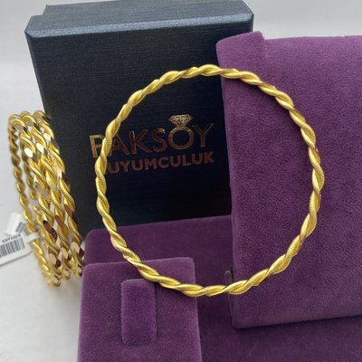 Kıvırcık Altın Bilezik 10 gr 22 Ayar Yatırımlık İşçiliksiz