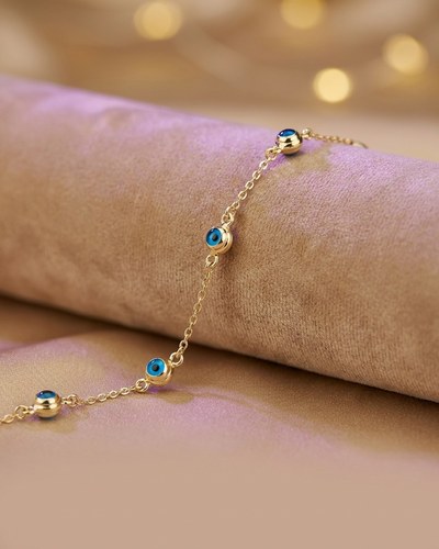 14 Ayar Altın Bileklik göz 3.86gr 20 CM - F00063
