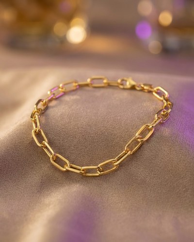 22 Ayar Altın Bileklik italyan model ataç 5.12gr 19 cm - F00070
