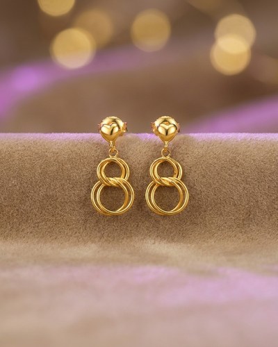 22 Ayar Altın Küpe Sallantılı 1.27gr - K01049