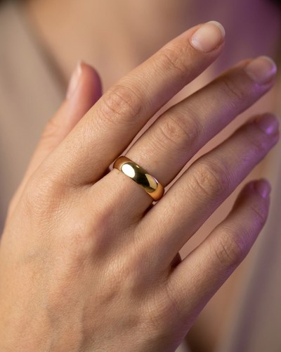 22 Ayar Altın Yüzük Düz Çilalı 3.24gr 22 - Y01253