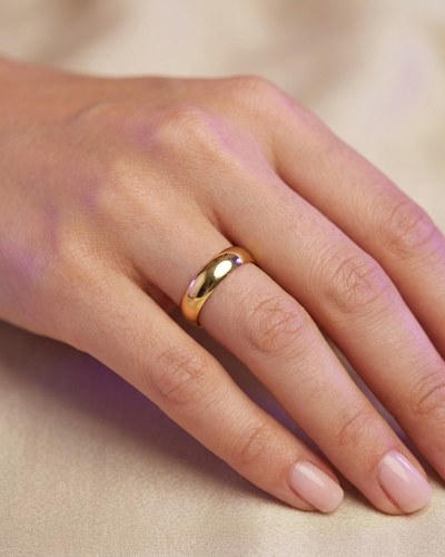 22 Ayar Altın Yüzük Alyans Cilalı Düz 4.24gr 19 - Y01281