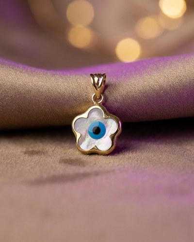 14 Ayar Altın Kolye Nazar Boncuklu 1.15gr - Z00096