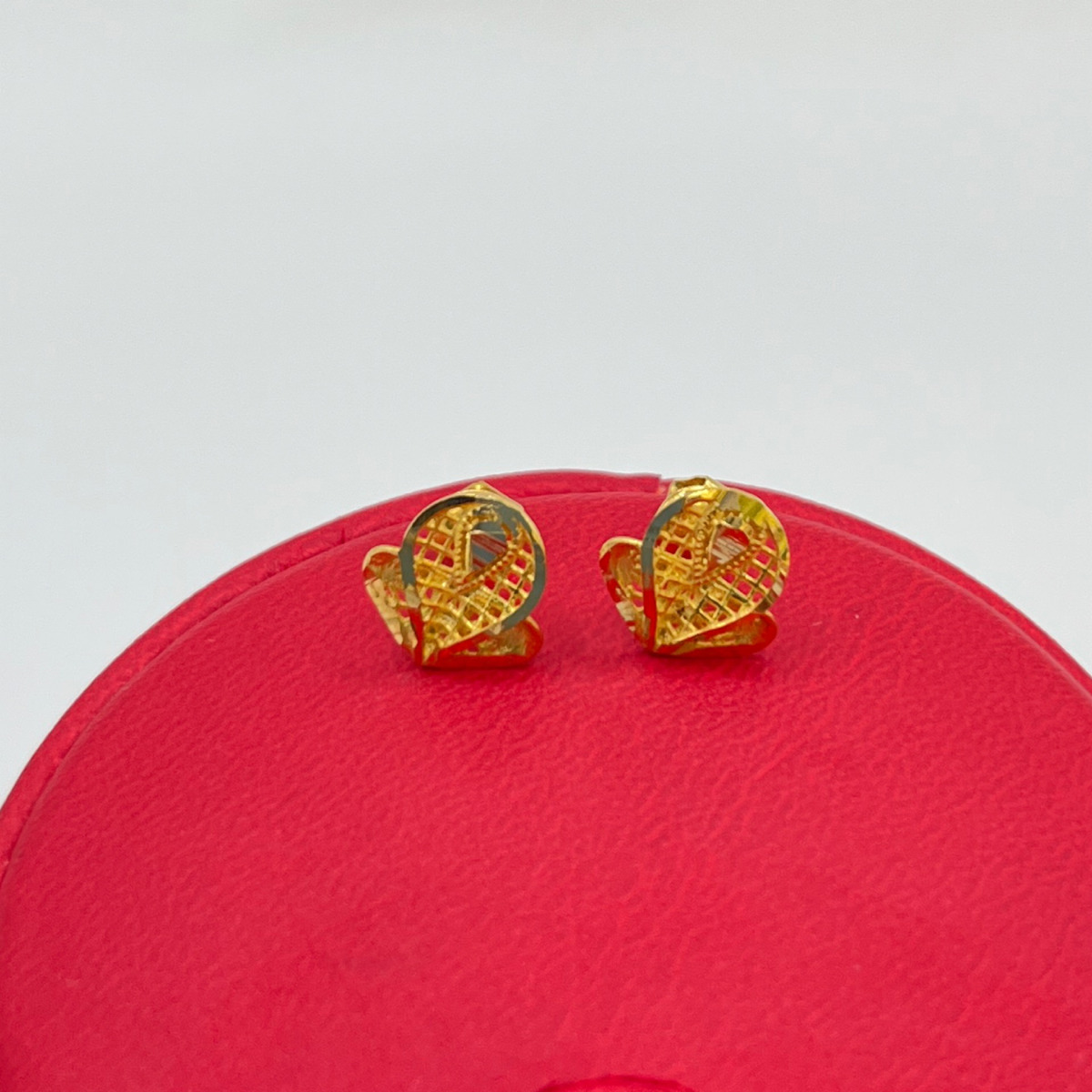 Su Damlası Plaka Altın Çocuk Küpesi 22 Ayar 1.13gr - 09CK010 - Fotoğraf 5