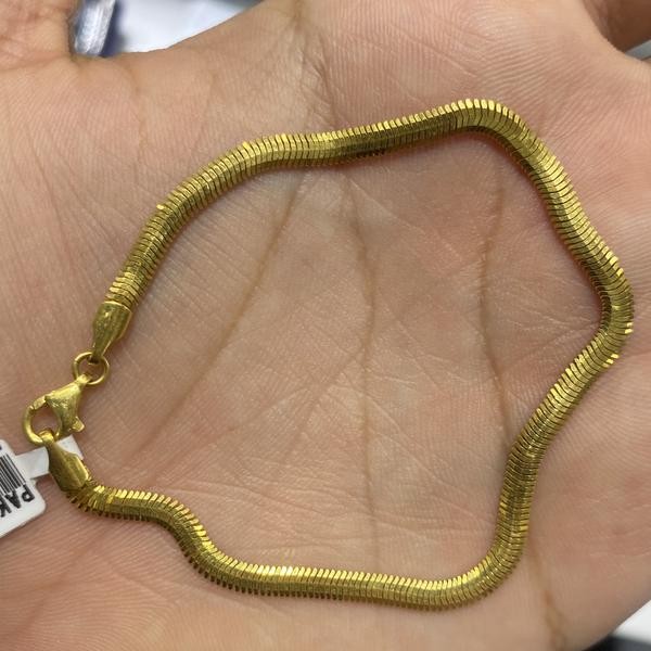 22 Ayar Altın Bileklik Balık Sırtı Modern Tasarım 5.24gr 19cm Hediye Paksoy - B000101