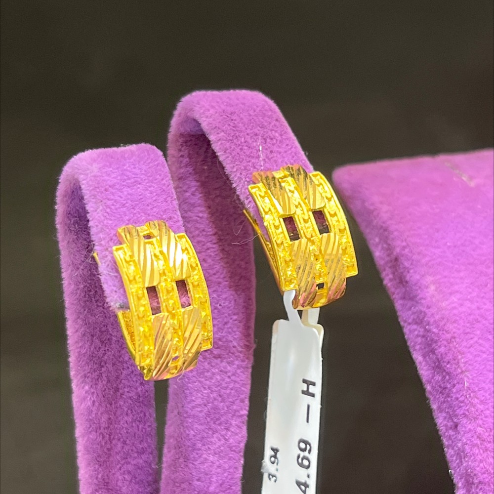 22 Ayar Altın Küpe Zarif Model 3.94gr - K000113