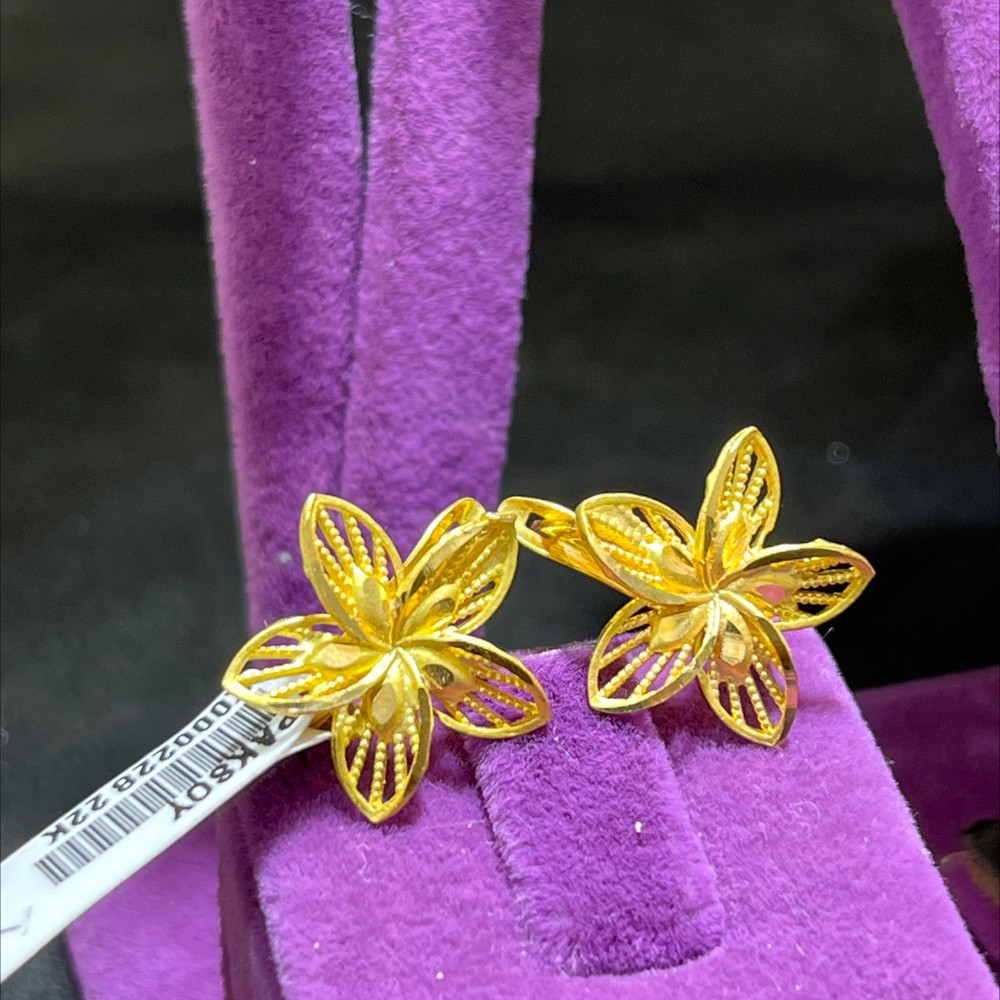 22 Ayar Altın Küpe Şıklığı 4.30gr - K000228 - Fotoğraf 2