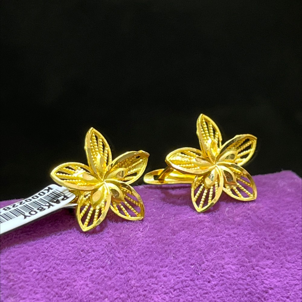 22 Ayar Altın Küpe Şıklığı 4.30gr - K000228 - Fotoğraf 3