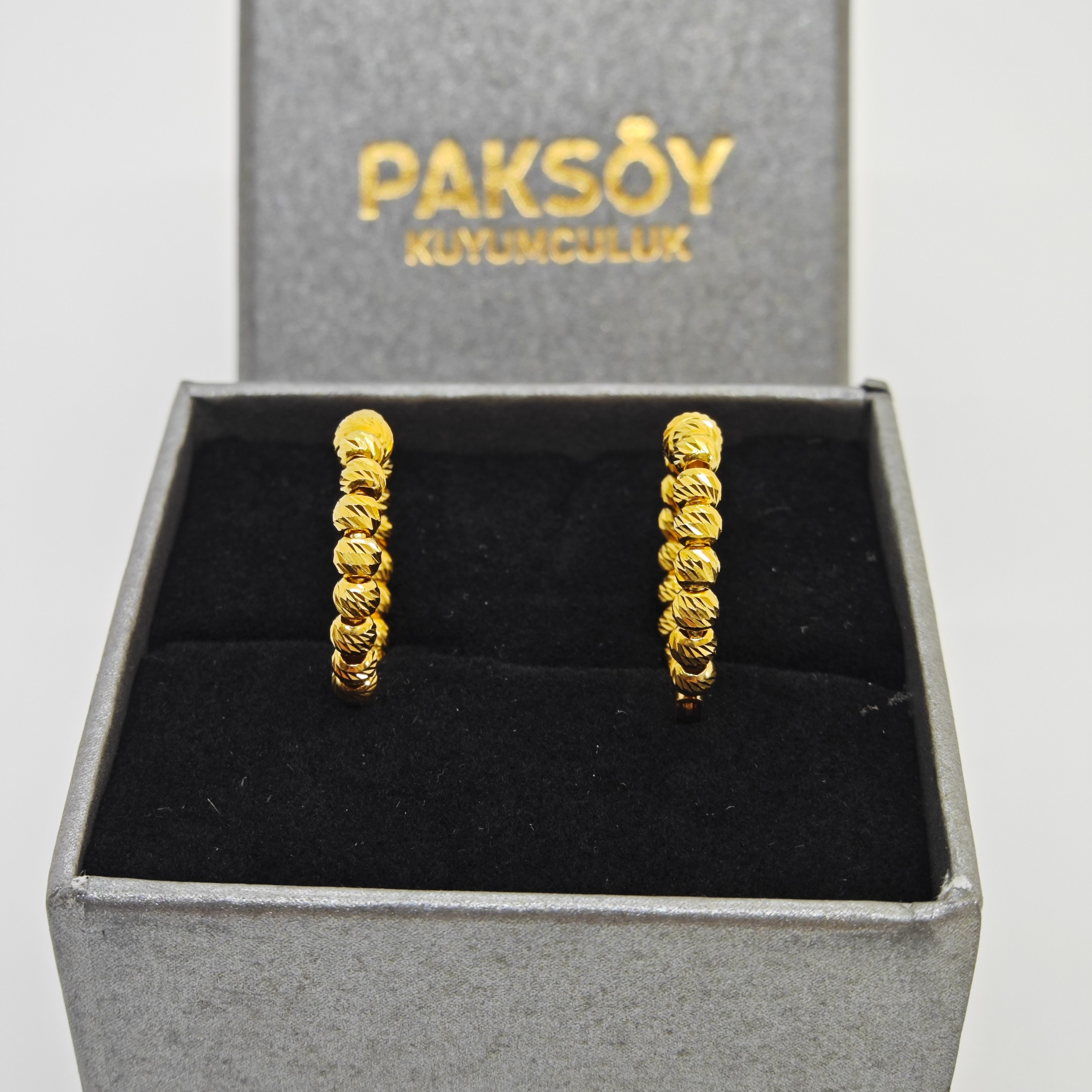 14 Ayar Altın Küpe Yıldız Işığı Koleksiyonu 3.51gr Kadın Hediye Paksoy - K000509 ürün görseli