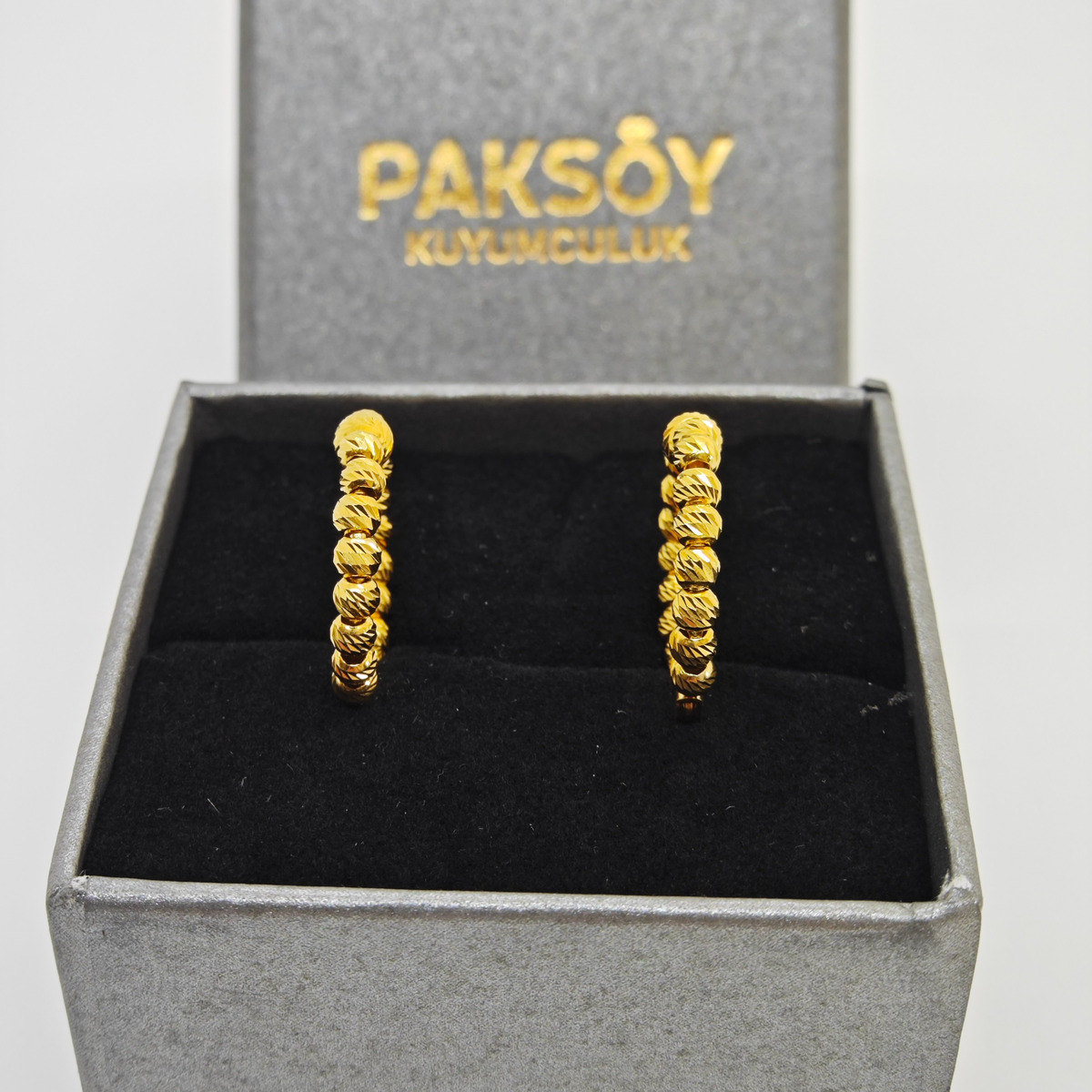 14 Ayar Altın Küpe Yıldız Işığı Koleksiyonu 3.51gr Kadın Hediye Paksoy - K000509 ürün görseli