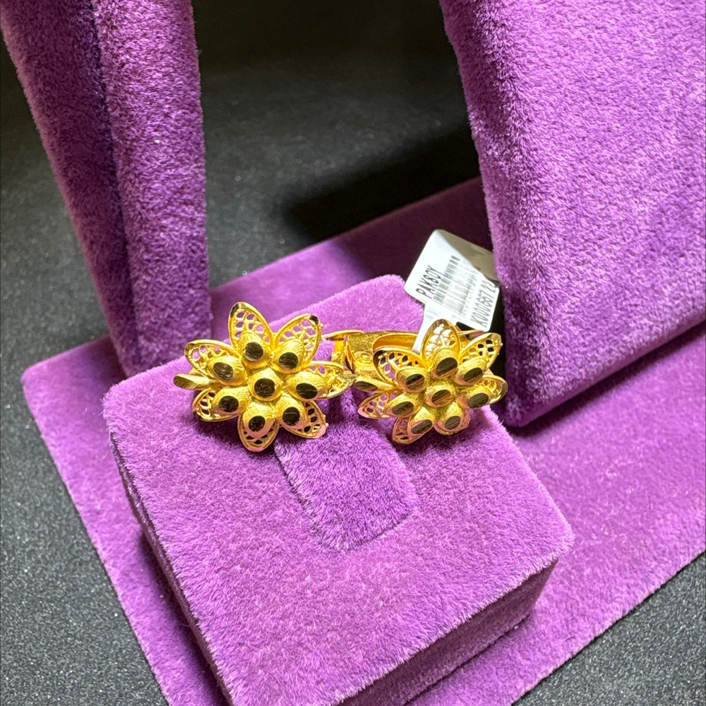22 Ayar Altın Küpe Zarif Tasarım 3.15gr - K000667 - Fotoğraf 3