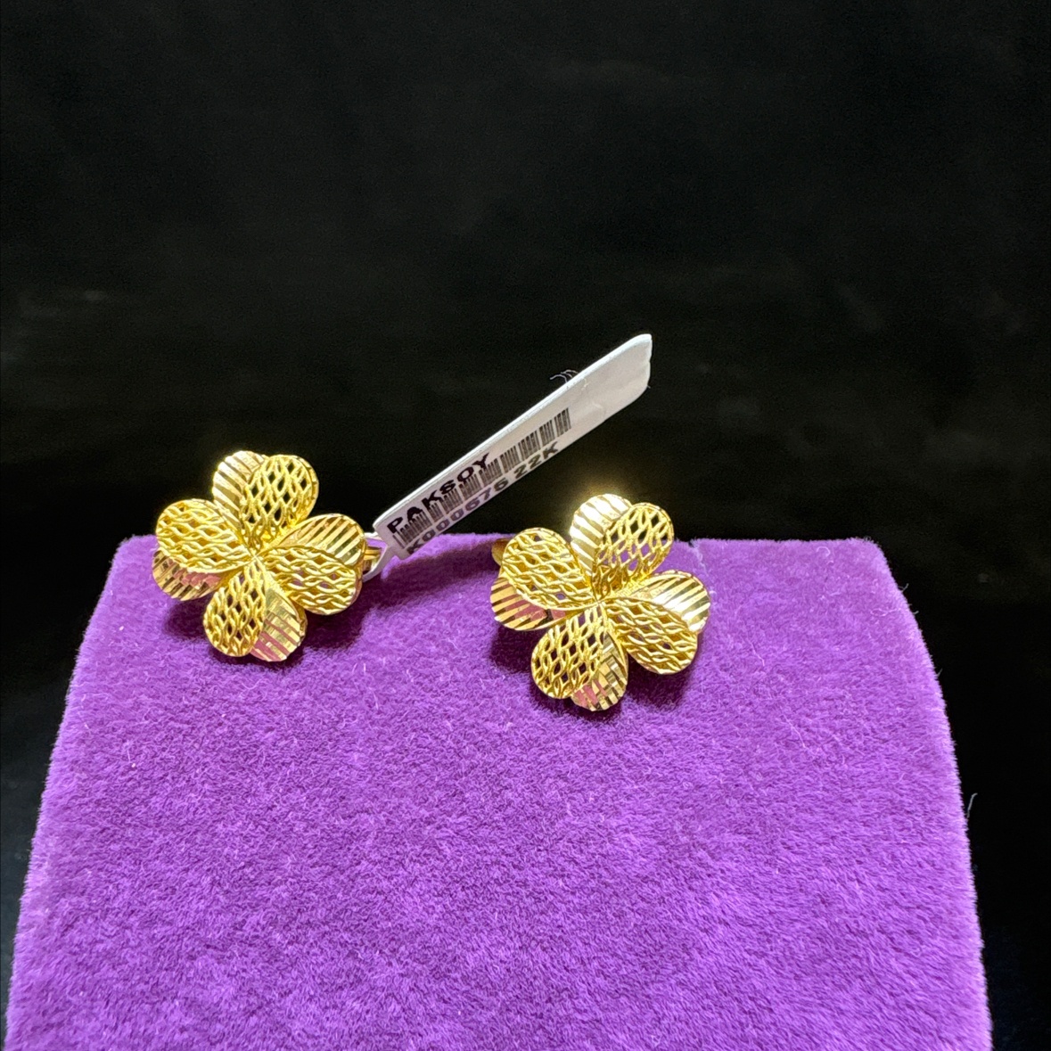 22 Ayar Altın Küpe Şık Tasarım 3.21gr - K000675 - Fotoğraf 3