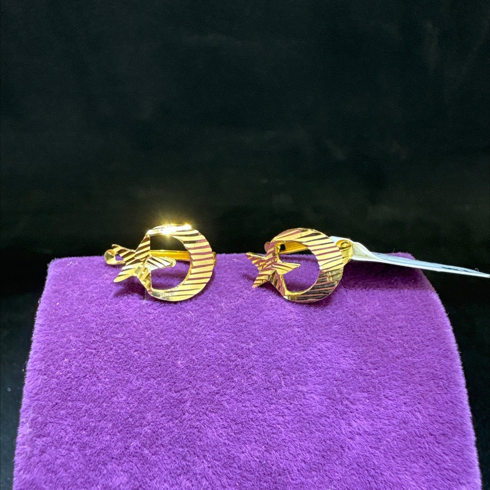 22 Ayar Altın Küpe Modern Tasarım 2.60gr - K000680 - Fotoğraf 3