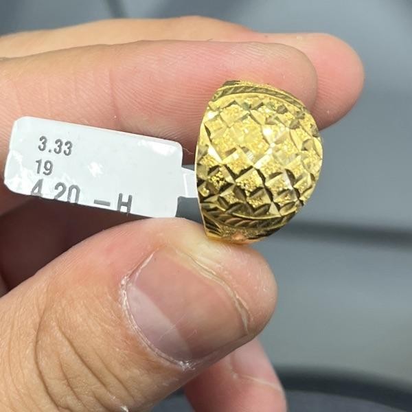 Paksoy Tarzı 22 Ayar Altın Yüzük 3.33gr 19 Numara - Y000009 - Fotoğraf 1