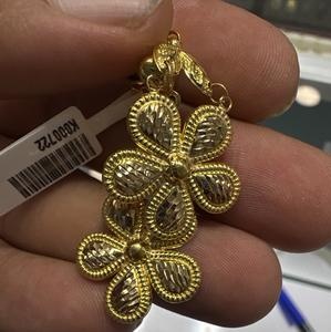 Çiçekli Tasarım 22 Ayar Altın Küpe 3.33gr - K000722 - Fotoğraf 1