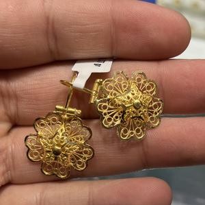 Gül Bahçesi Şıklığı Koleksiyonu 22 Ayar Altın Küpe 4.97gr - K000725