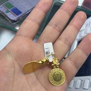 22 Ayar Altın Küpe Çeyrekli Modern Tasarım 5.92gr Kadın - K000728