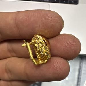 Yaprak Şıklığı Modern Tasarım 22 Ayar Altın Küpe 3.43gr - K000735 - Fotoğraf 1