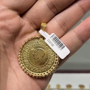 22 Ayar Altın Kolye Ucu Dorikalı Özel Tasarım 11.25gr Hediye - C000160 - Fotoğraf 1