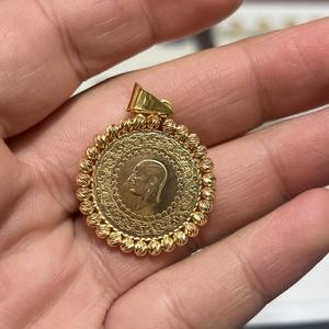 22 Ayar Altın Kolye Ucu Dorika Modern Tasarım 6.67gr Hediye - C000163