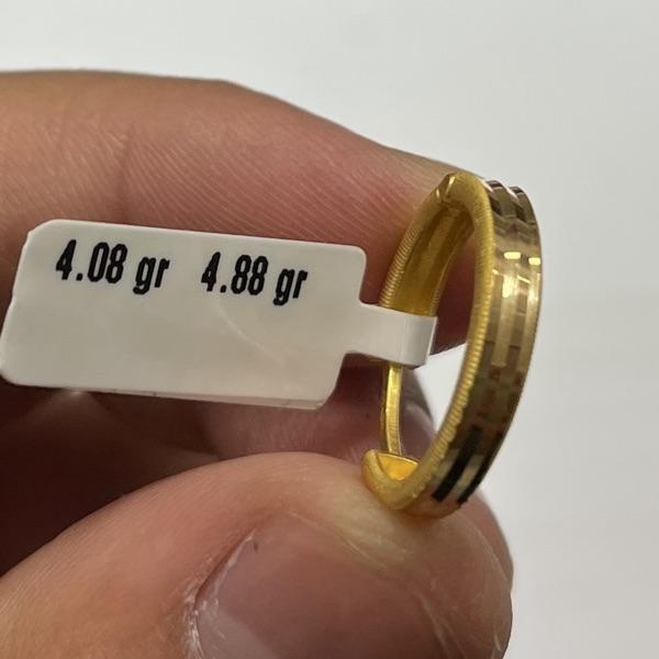 22 Ayar Altın Halka Küpe Doktor Fatih Modern Tasarım 4.08gr Kadın - K000745 - Fotoğraf 1