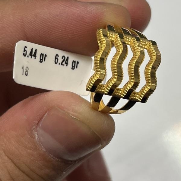 22 Ayar Altın Yüzük Yaprak Modern Tasarım 5.44gr 18 Numara Kadın - Y000805 - Fotoğraf 1