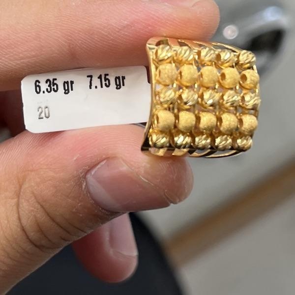 22 Ayar Altın Yüzük Çiçekli Özel Tasarım 6.35gr 20 Numara Kadın - Y000818 - Fotoğraf 1