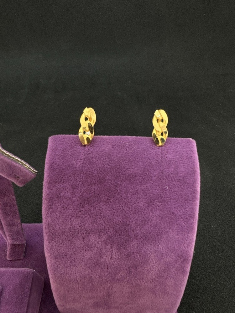 22 Ayar Altın Küpe Yaprak Tasarım 2.53gr Kadın - K000749