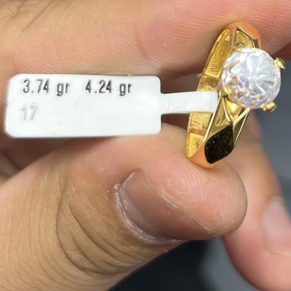 22 Ayar Altın Taşlı Yüzük Özel Tasarım 3.74gr 17 Numara Kadın - T000199 - Fotoğraf 1