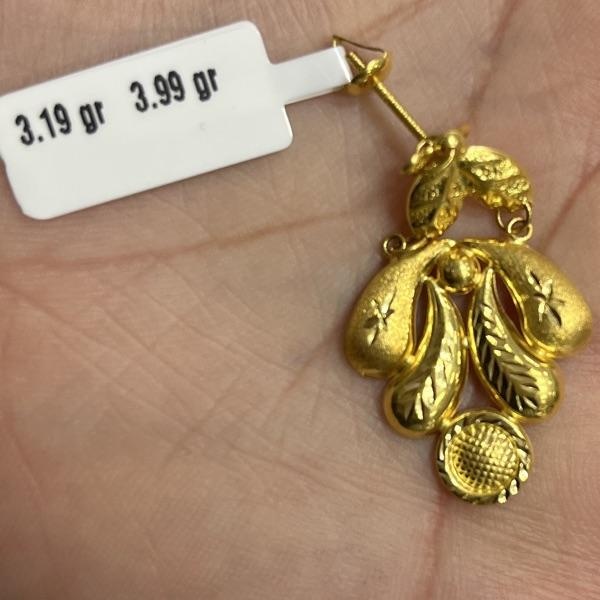 "Avize Model 22 Ayar Altın Küpe 3.19gr" - K000760 - Fotoğraf 1