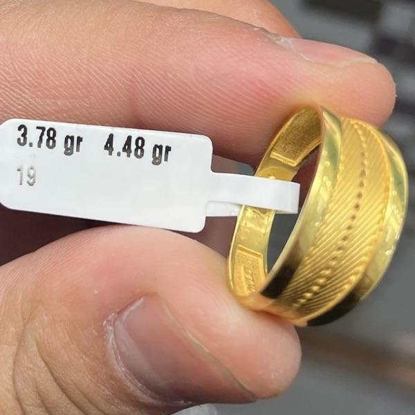 Delikli Tasarım 22 Ayar Altın Yüzük 3.78gr 19 Numara - Y000828 - Fotoğraf 1