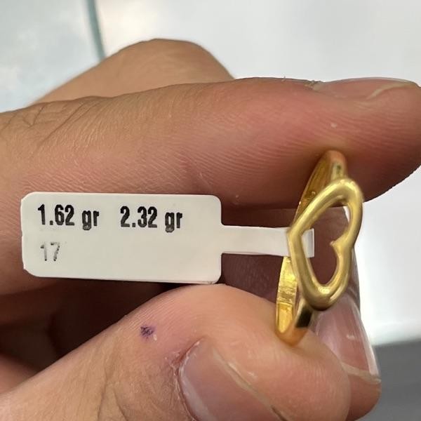 Kaplı Tasarım 22 Ayar Altın Yüzük 1.62gr 17 Numara - Y000838