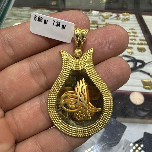 Tuğra Model 22 Ayar Altın Kolye Ucu 6.66gr - C000181 - Fotoğraf 1