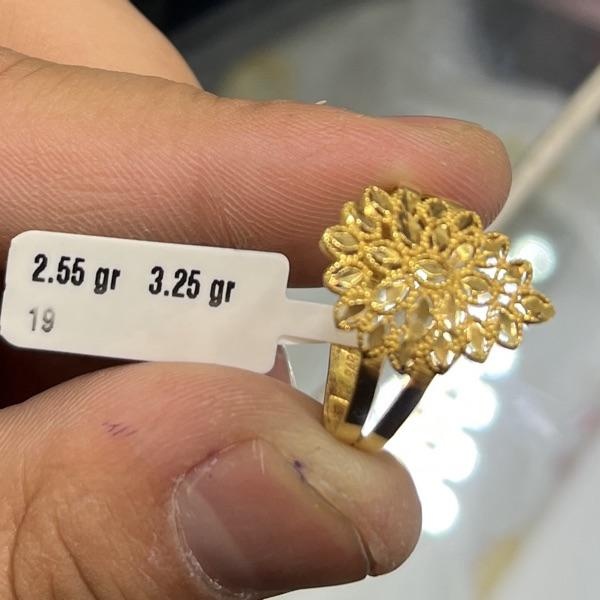 Çiçek Motifli 22 Ayar Altın Yüzük 2.55gr 19 Numara - Y000839 - Fotoğraf 1