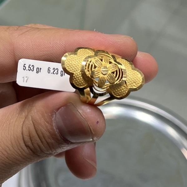 Çiçek Desenli 22 Ayar Altın Yüzük 6.23gr 17 Numara - Y000841