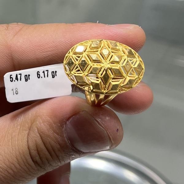 Paksoy Tasarımı 22 Ayar Altın Yüzük 5.47gr 18 Numara - Y000848