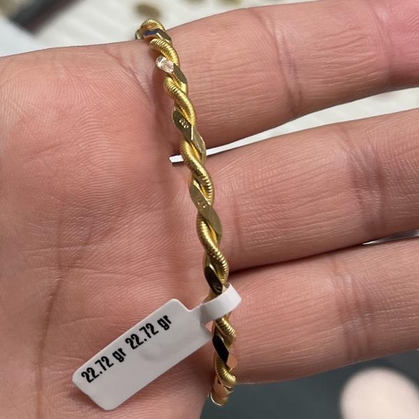 Kıvrık Tasarım 22 Ayar Altın Bilezik 22.72gr - BZ00703 - Fotoğraf 1