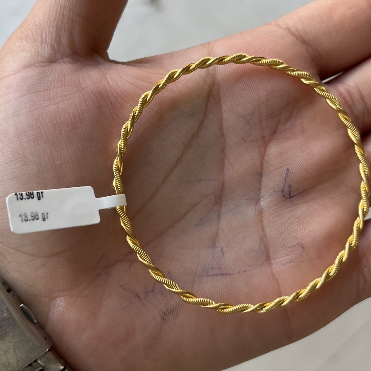 Kıvırcık Tasarım 22 Ayar Altın Bilezik 13.98gr - BZ00707 - Fotoğraf 1