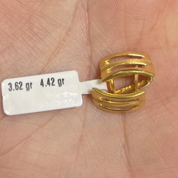 Kaburga Model 22 Ayar Altın Küpe 4.42gr Standart - K000781