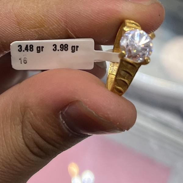 Tek Taş 22 Ayar Altın Yüzük 3.98gr 16 Numara - T000209