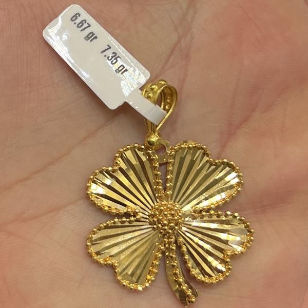 Yonca Tasarımı 22 Ayar Altın Kolye Ucu 7.35gr - C000185