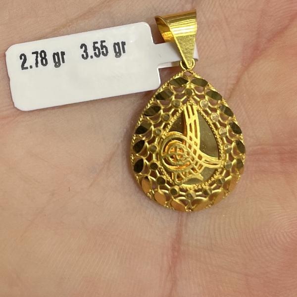Tuğra Desenli 22 Ayar Altın Kolye Ucu 2.78gr - C000187 - Fotoğraf 1