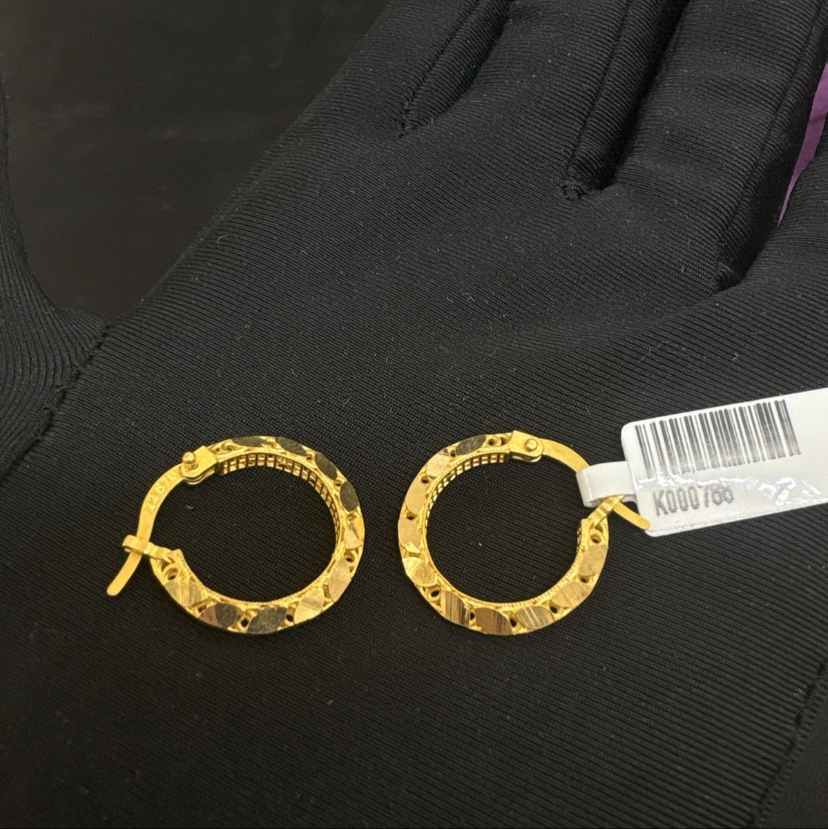Pullu Halka 22 Ayar Altın Küpe 3.62gr Standart - K000788 - Fotoğraf 2