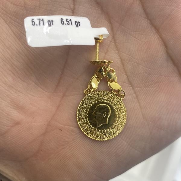 Çeyrekli Tasarım 22 Ayar Altın Küpe 5.71gr Standart - K000789 - Fotoğraf 1