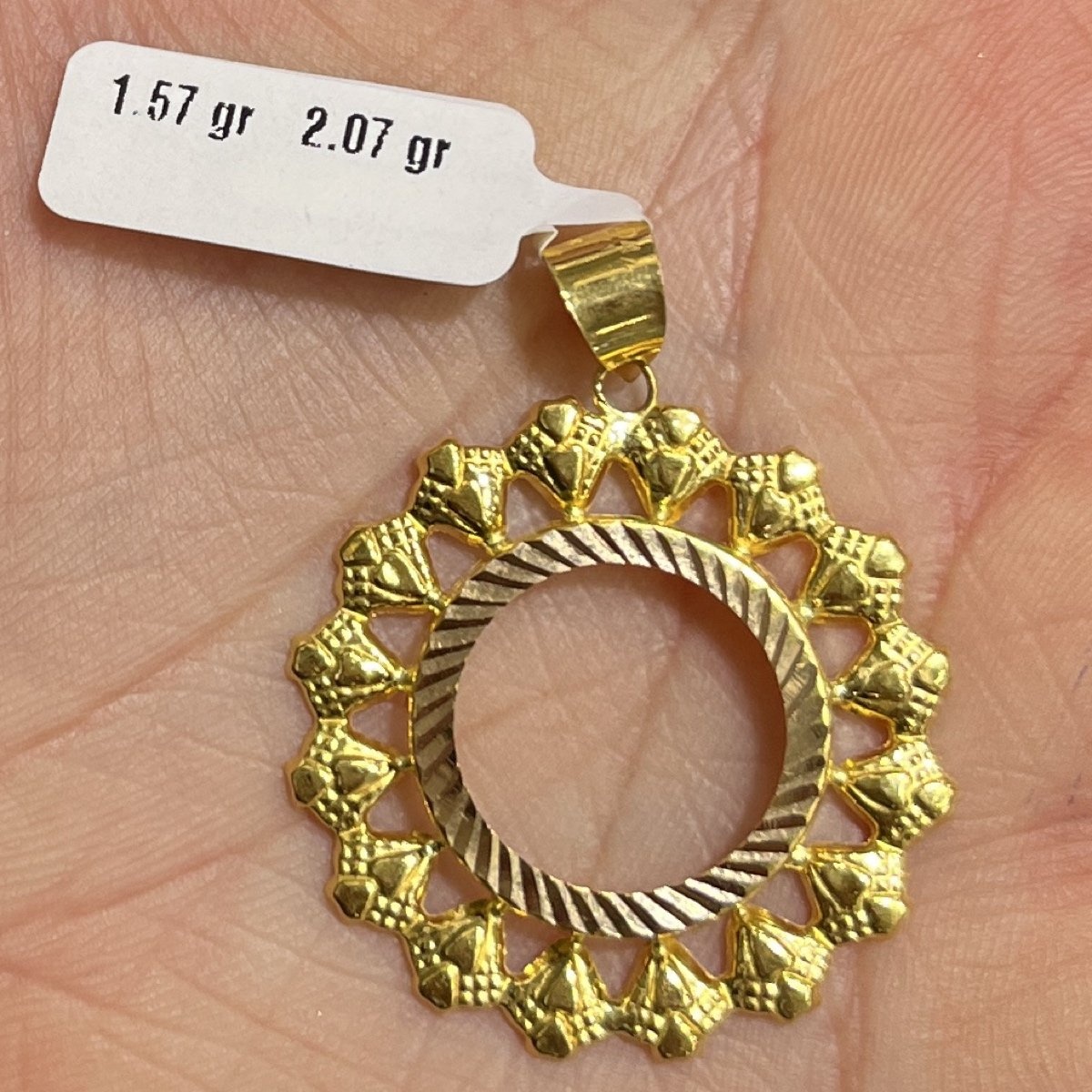 Çeyrek Çerçeve 22 Ayar Altın Kolye Ucu 1.57gr - C000209 - Fotoğraf 1