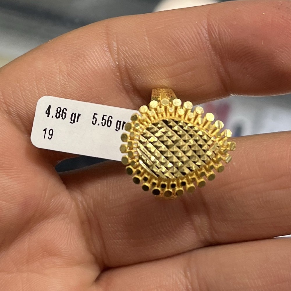 Damla Model 22 Ayar Altın Yüzük 4.86gr 19 Numara - Y000857 - Fotoğraf 1