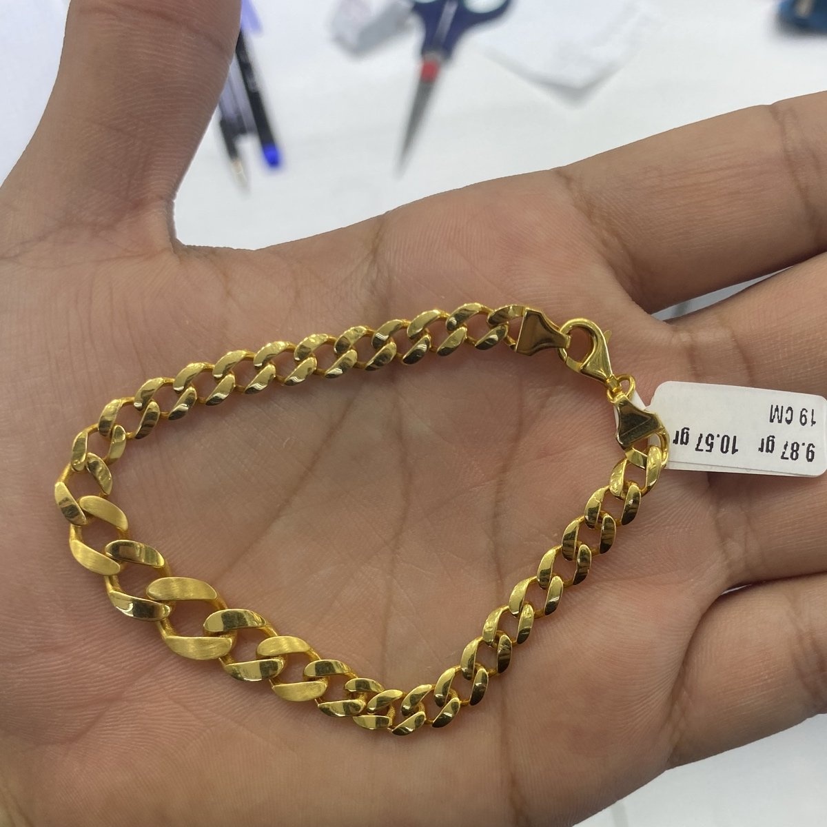 22 Ayar Altın Bileklik Paksoy Modern Tasarım 9.87gr 19 CM Kadın - B000718 - Fotoğraf 1