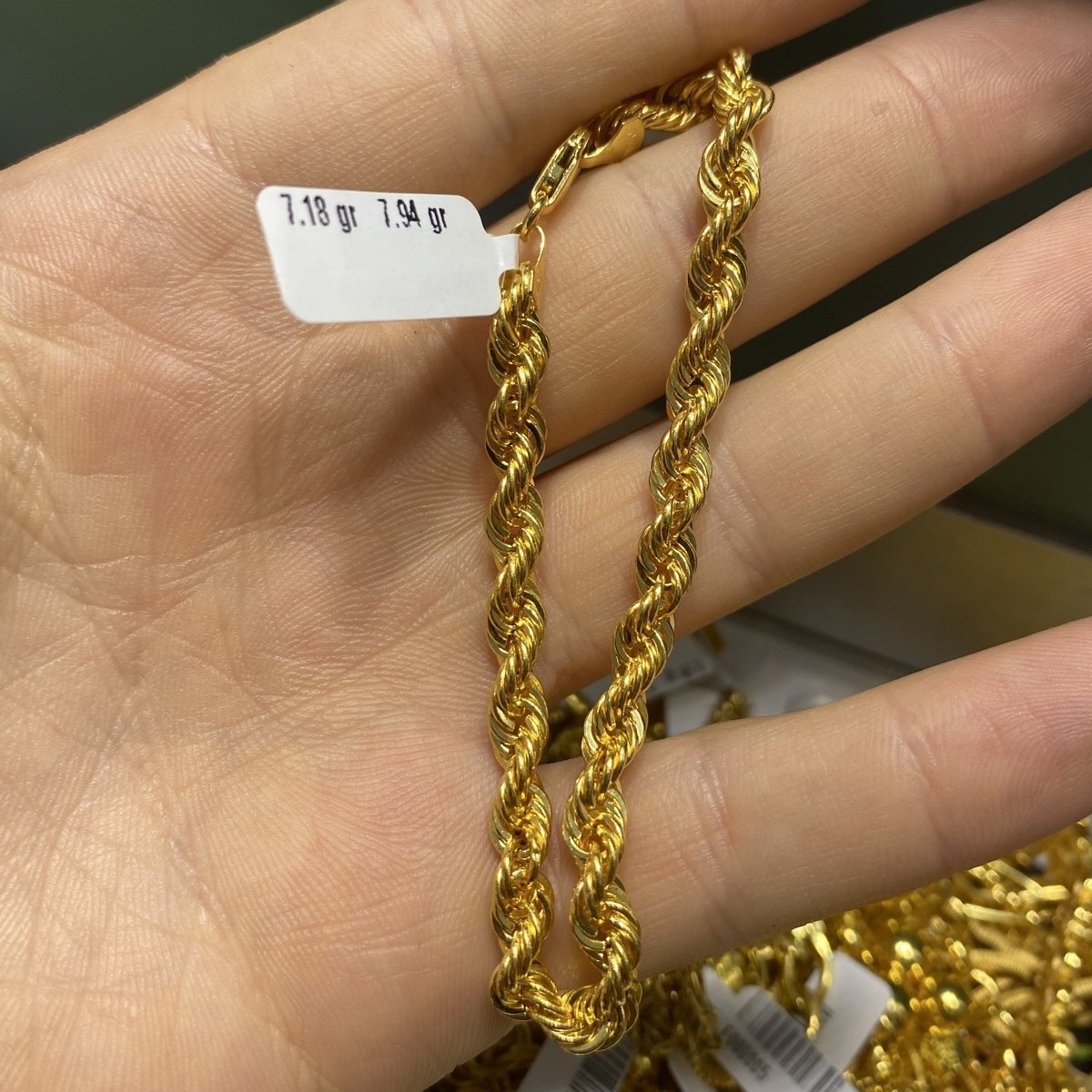 22 Ayar Altın Halat Bileklik Paksoy Modern Tasarım 7.18gr Hediye - B000726 - Fotoğraf 1